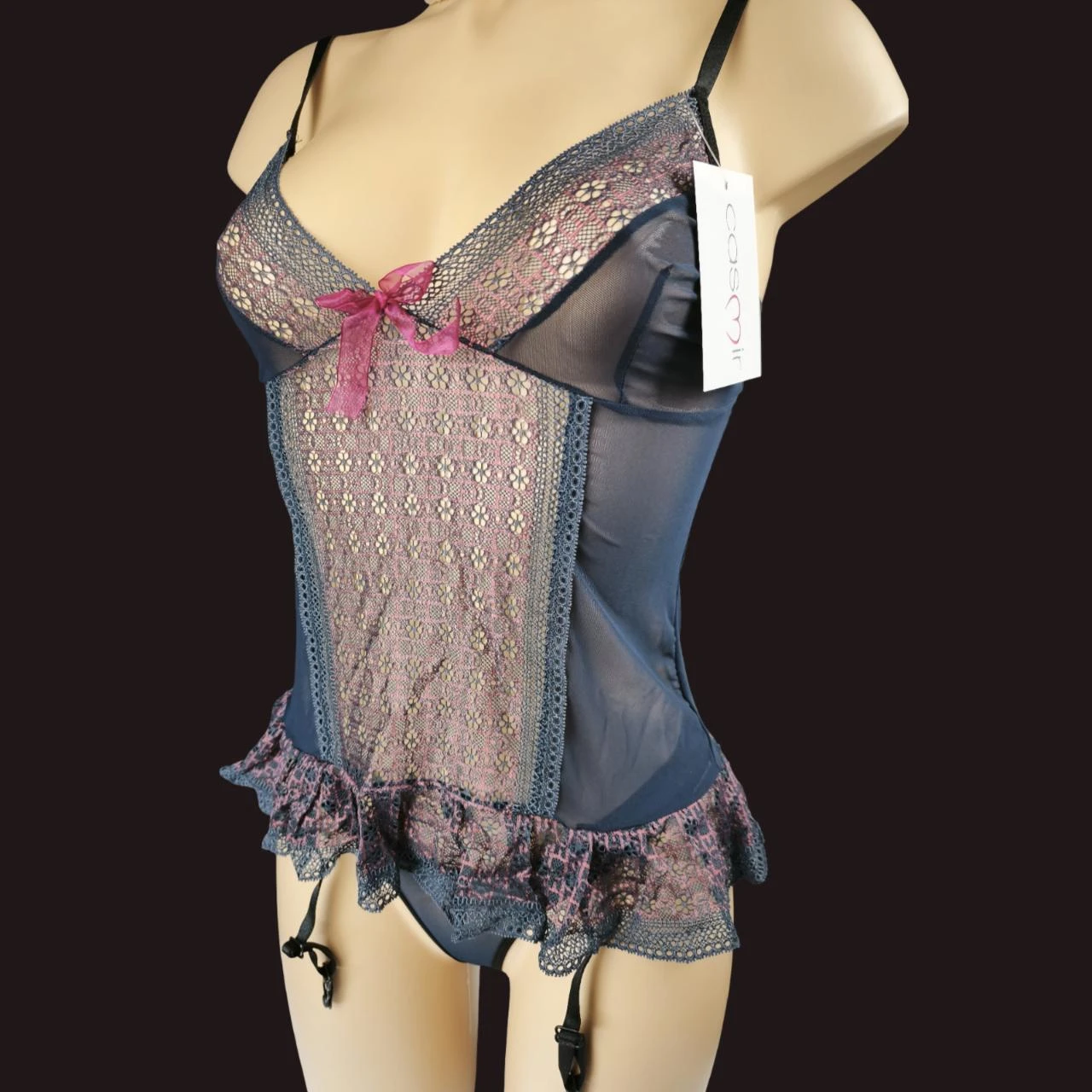 Conjunto de lingerie Guêpière + String Marca Casmir "Elise Corset" Novo G/GG 40/42 – photo 13